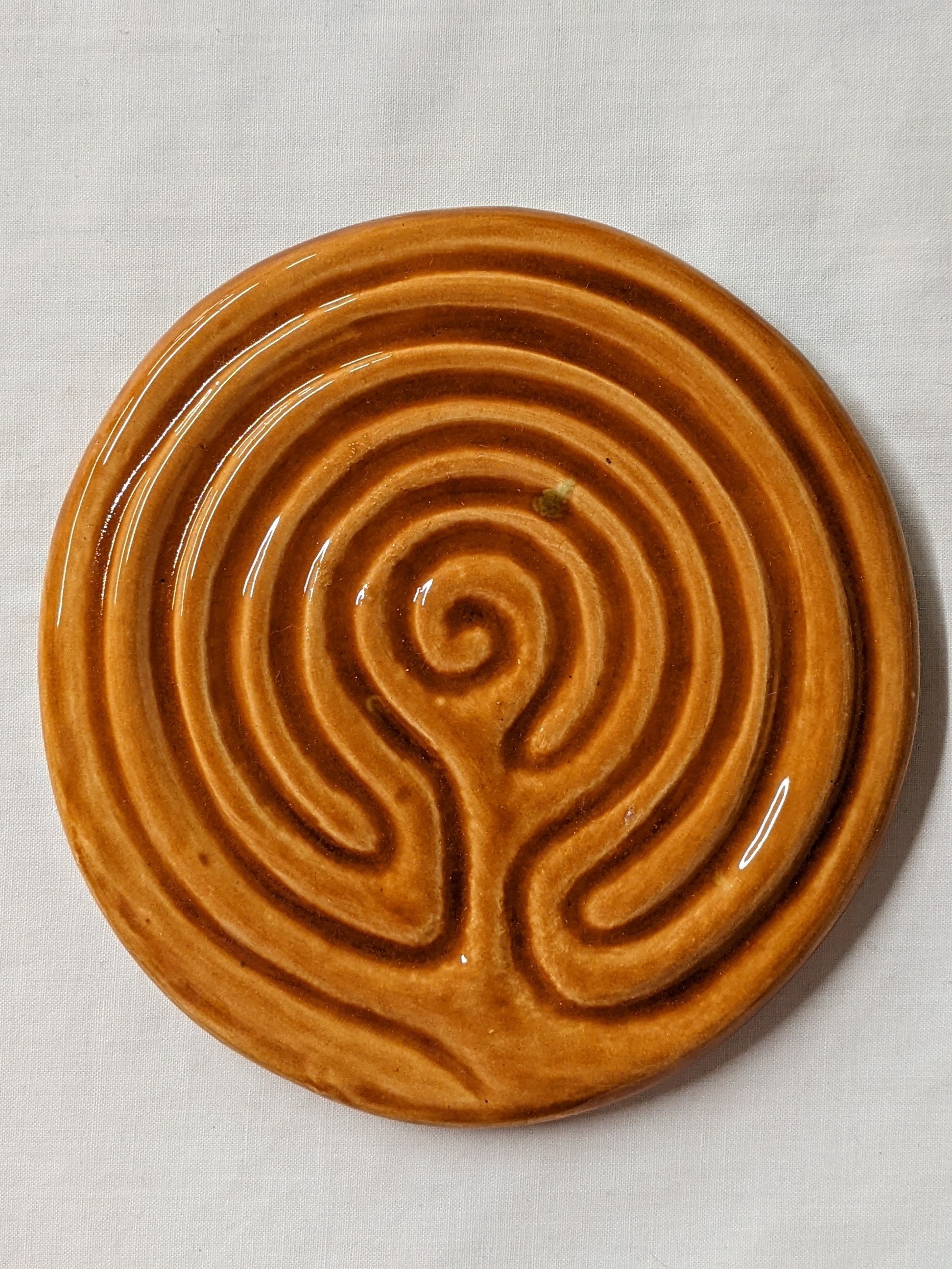 Ceramic Greek Coin Finger Labyrinth - Meditation Prayer Art, Calming ...