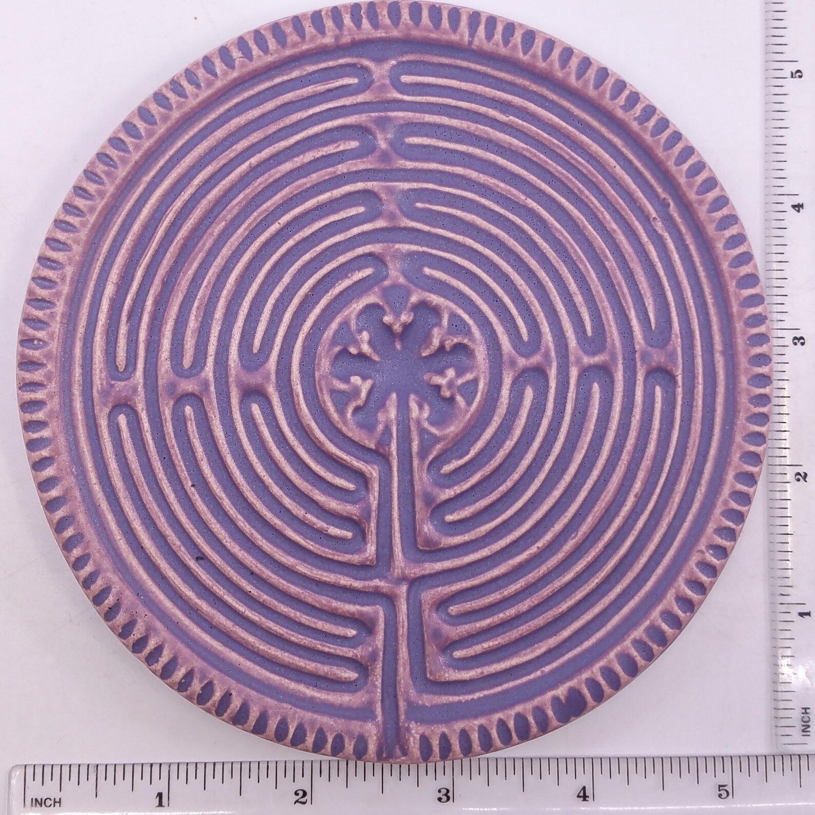 Ceramic Circular Chartres Finger Labyrinth- Medieval Cathedral Maze ...
