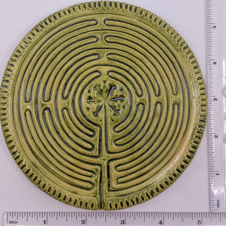 Ceramic Circular Chartres Finger Labyrinth- Medieval Cathedral Maze ...