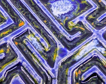 Ceramic Circular Chartres Finger Labyrinth- Medieval Cathedral Maze ...