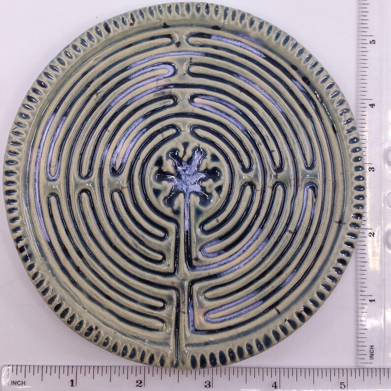 Ceramic Circular Chartres Finger Labyrinth- Medieval Cathedral Maze ...