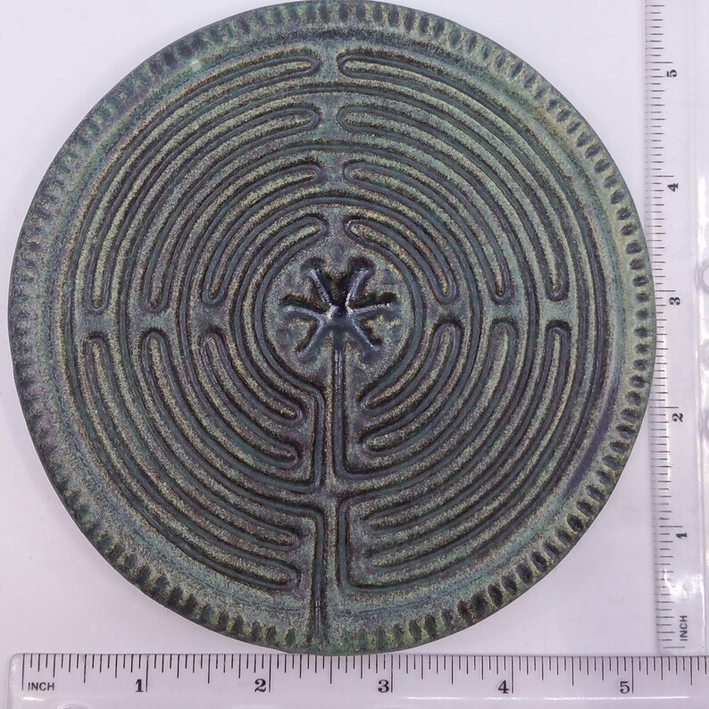 Ceramic Circular Chartres Finger Labyrinth- Medieval Cathedral Maze ...