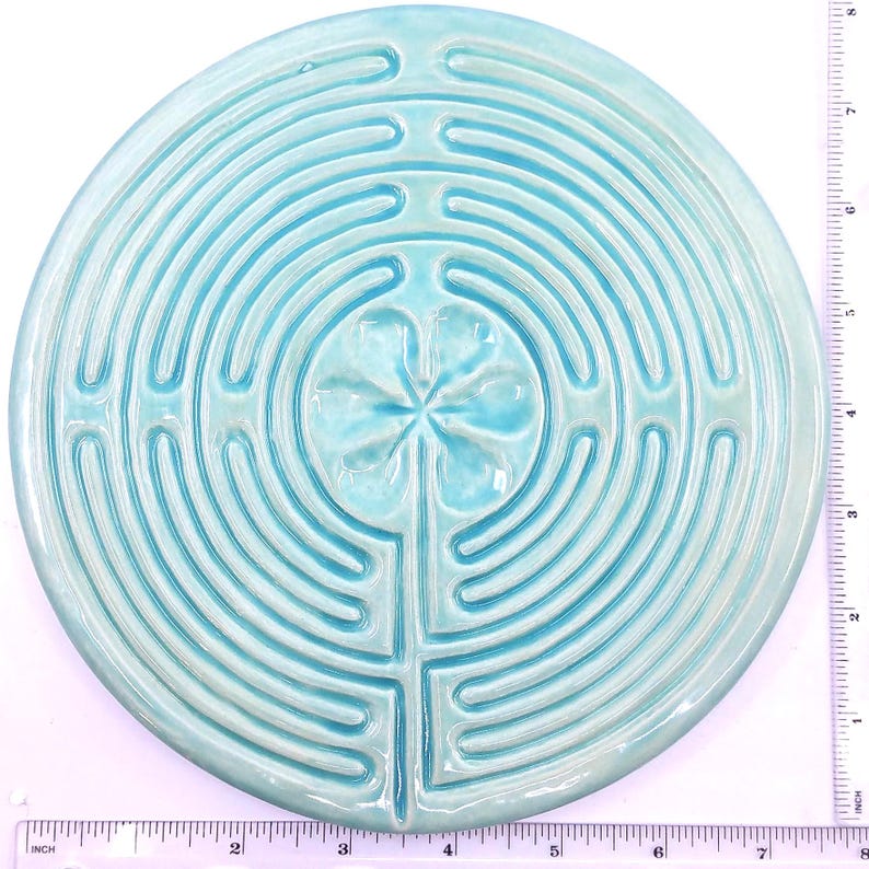 Ceramic Circular Chartres Finger Labyrinth Plate Size- Medieval ...