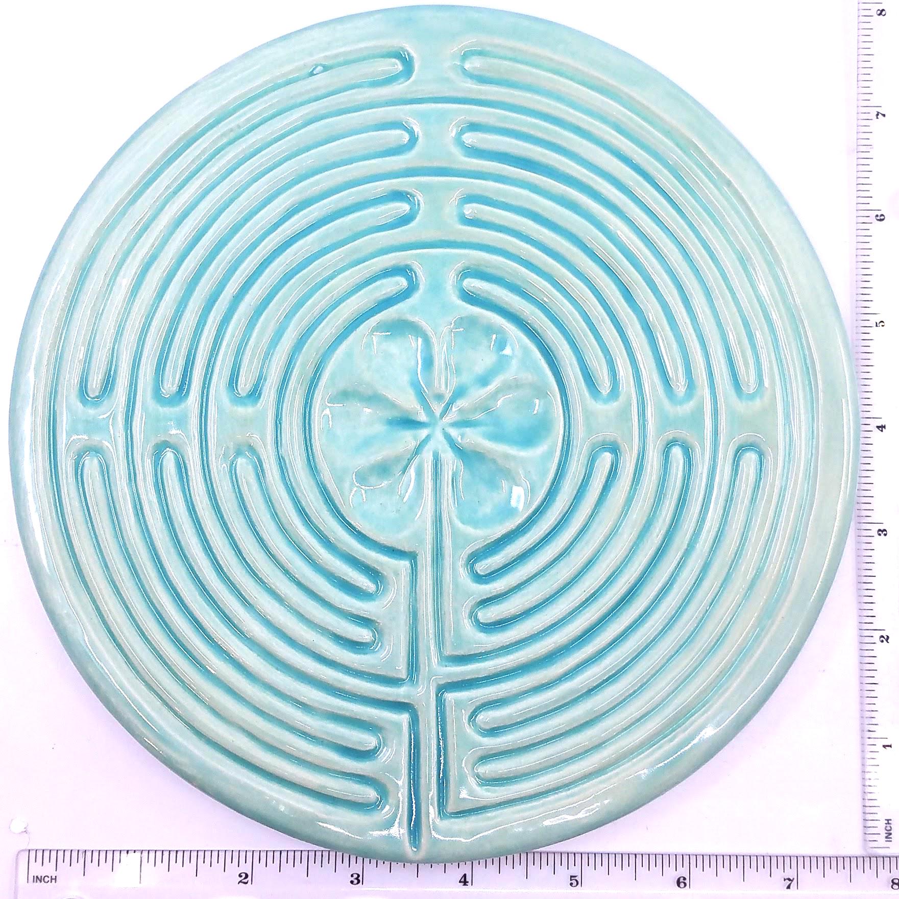 Ceramic Circular Chartres Finger Labyrinth Plate Size- Medieval ...
