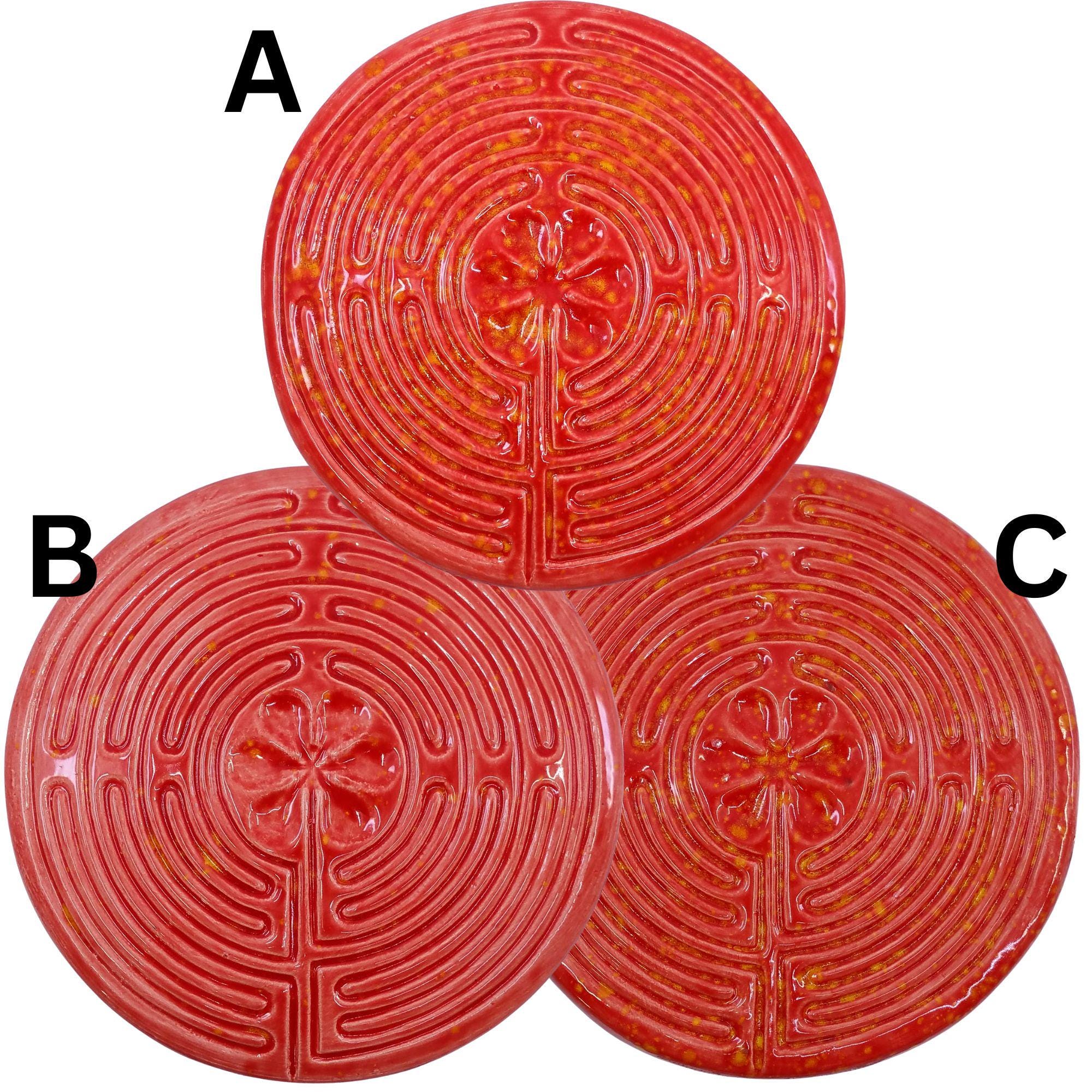 Ceramic Circular Chartres Finger Labyrinth Plate Size- Medieval ...