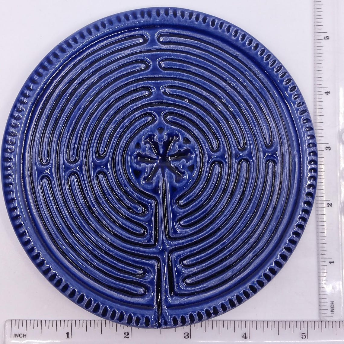 Ceramic Circular Chartres Finger Labyrinth- Medieval Cathedral Maze ...