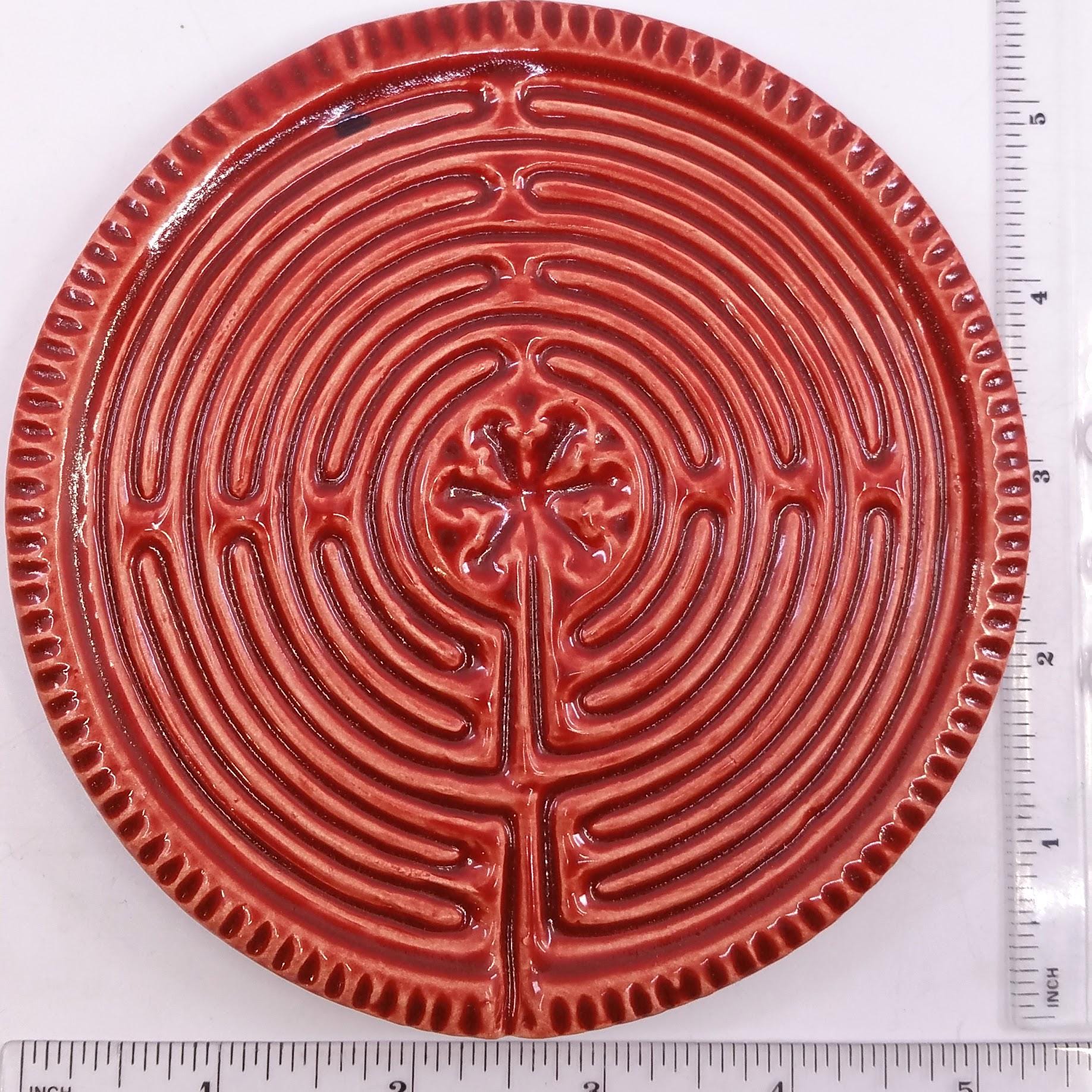 Ceramic Circular Chartres Finger Labyrinth- Medieval Cathedral Maze ...