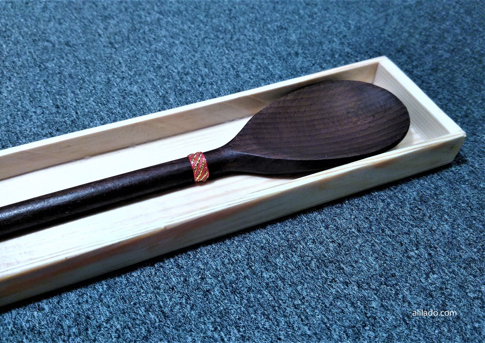 Wooden spoon in a wooden gift box 30cm Etsy