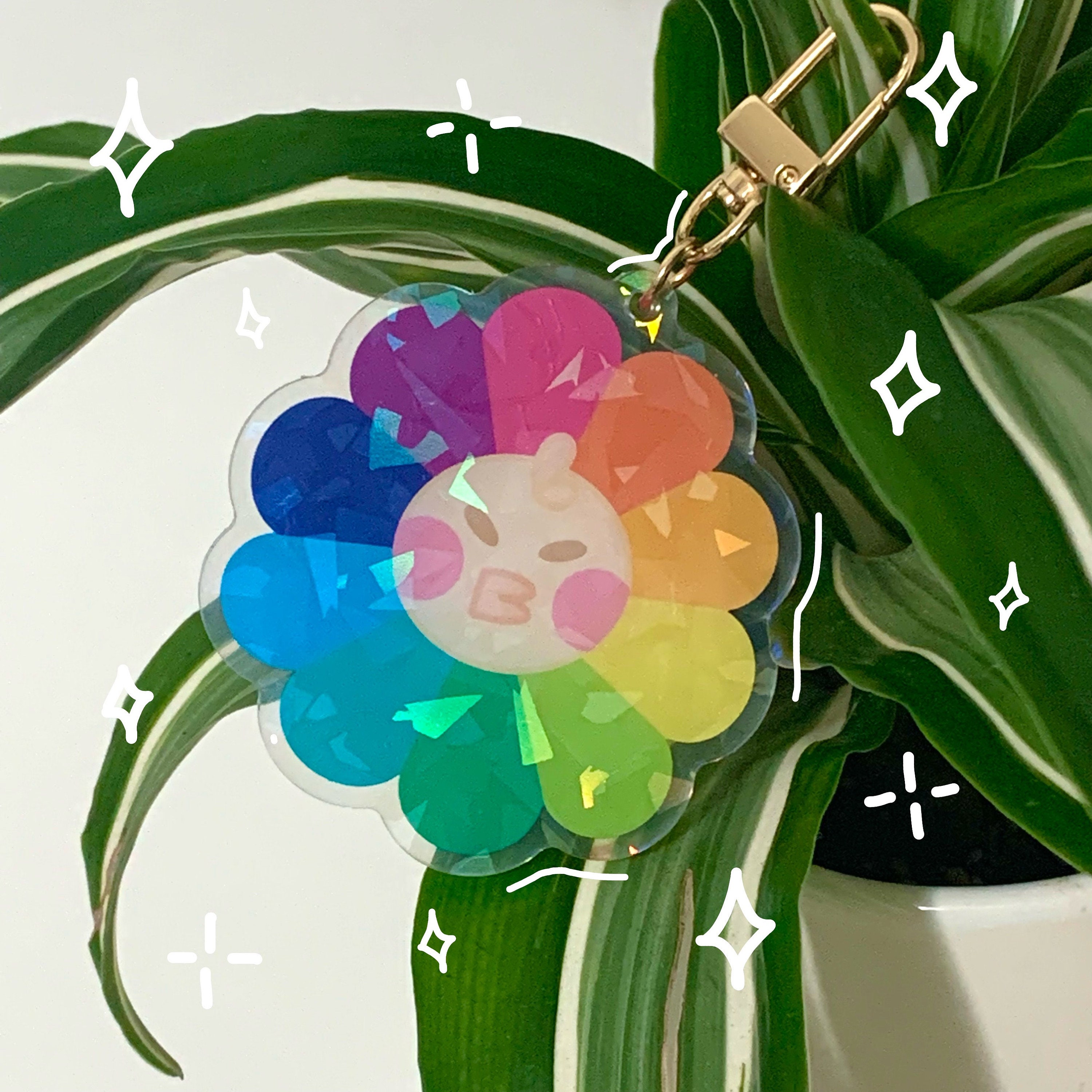 Takashi Murakami Flower Keychain 