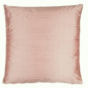 IHF Dupioni Silk Solid Decorative Designer Square Lumber Toss Accent Throw Cushion Pillow Cover Blush Pink