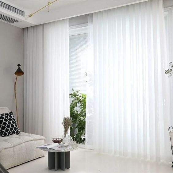 Custom Sheer, Sheer Fabric Voile, Ripple-fold Style Sheer, S-fold Style  Curtains, Custom Curtains With Snap Tape, Window Treatments 
