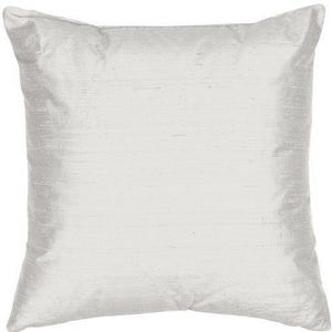 IHF Dupioni Silk Solid Decorative Designer Square Lumber Toss Accent Throw Cushion Pillow Cover Soft White