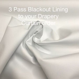 IHF Blackout Lining for Your Curtain Drapes Panels Drapery Order