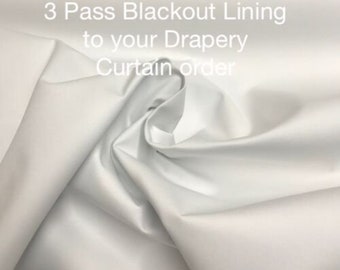 IHF Blackout Lining for Your Curtain Drapes Panels Drapery Order