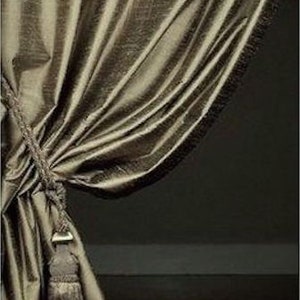 IHF Silk Dupioni Solid Textured Lined Grommet Pleated Extra Wide Extra Long Panels Custom Curtains Drapes Custom Drapery Bronze
