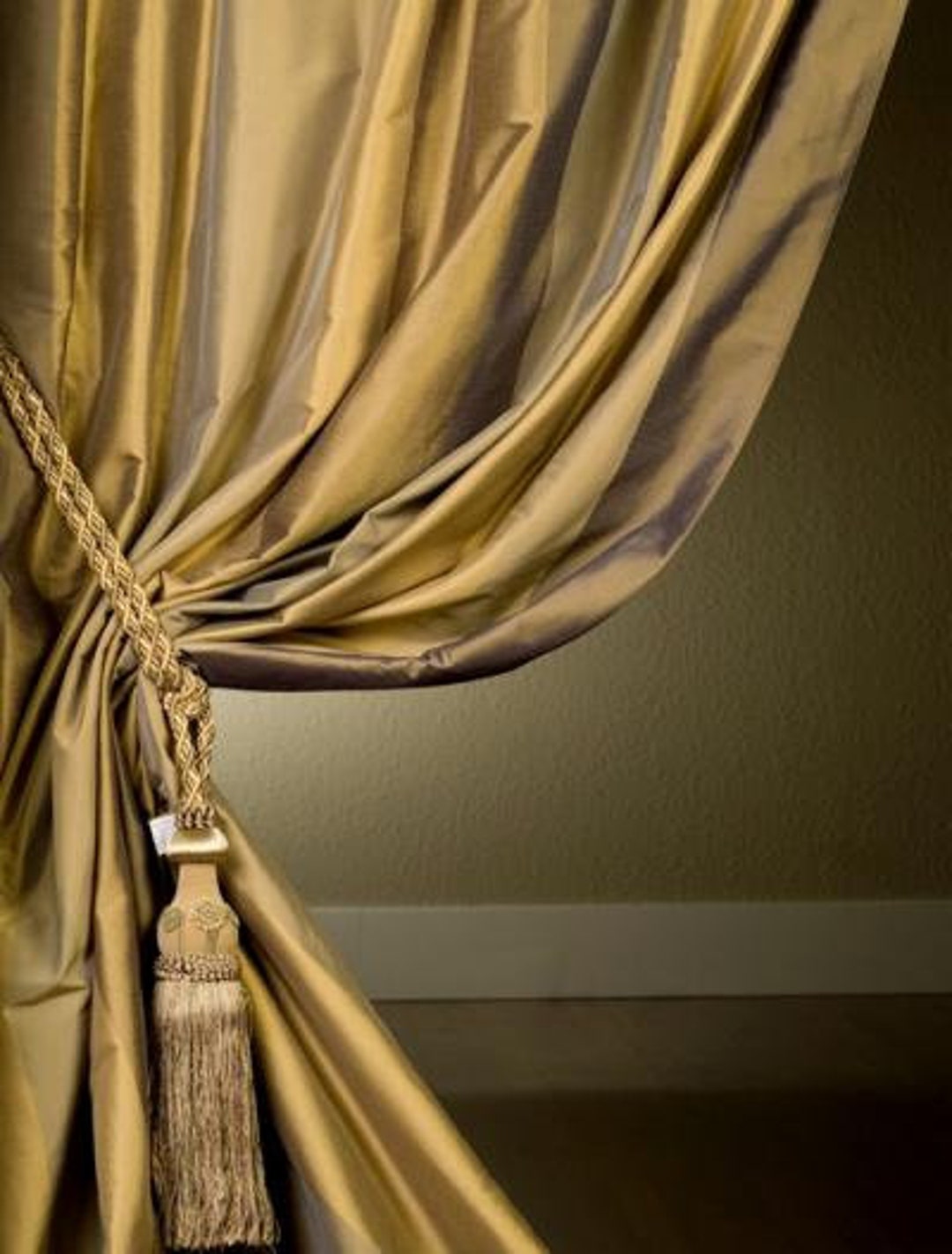 IHF Dupioni Silk Curtains, Luxury Silk Drapes, Pinch Pleat Lined Custom ...