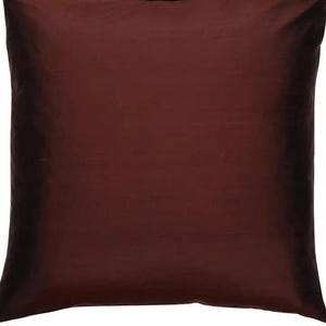 IHF Dupioni Silk Solid Decorative Designer Square Lumber Toss Accent Throw Cushion Pillow Cover Burgundy