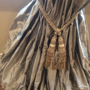 IHF Silk Dupioni Solid Textured Lined Grommet Pleated Extra Wide Extra Long Panels Custom Curtains Drapes Custom Drapery Mink Brown