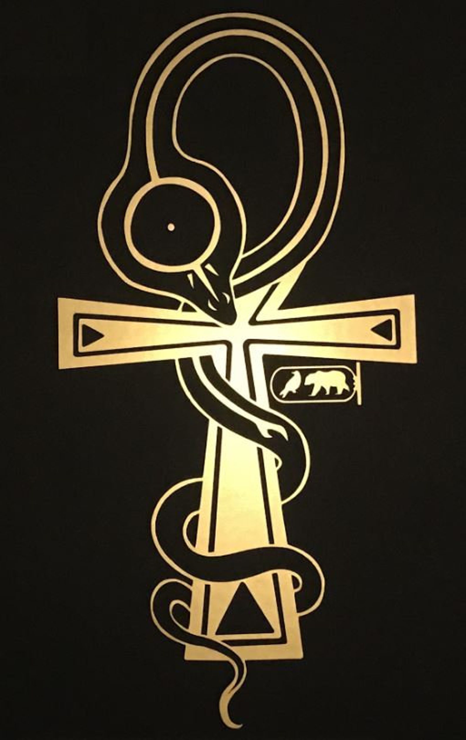 Ancient Egyptian Ankh and Cobra Wall Art Etsy
