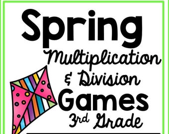 SPRING Math Games 3rd Grade NO PREP Multiplication