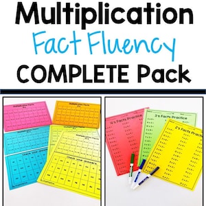 Multiplication Facts Activities - Builds Fluency