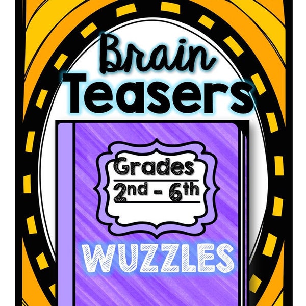 Brain Teasers Word Puzzles Grades 2 - 6 Word Games for Kids