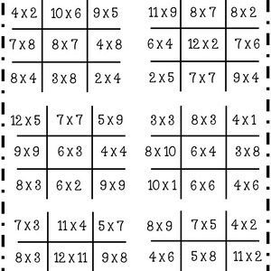 Multiplication and Division Practice Printable Games and Activities for ...