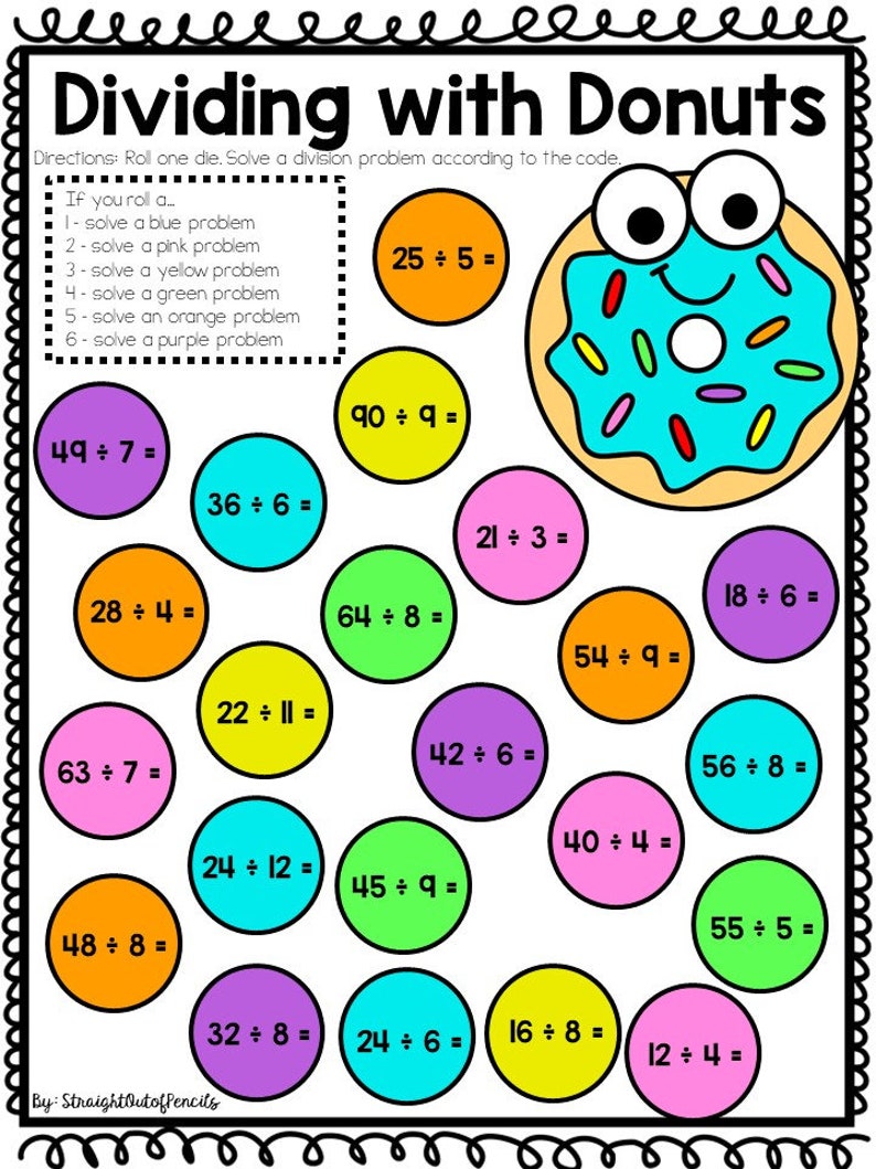 printable multiplication and division games