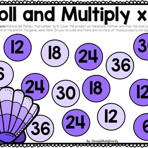 Summer Multiplication and Division Games - Just Add Dice and Play! - Etsy
