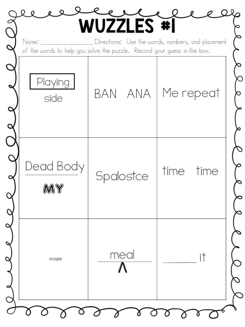 brain teasers word puzzles grades 2 6 word games for kids etsy