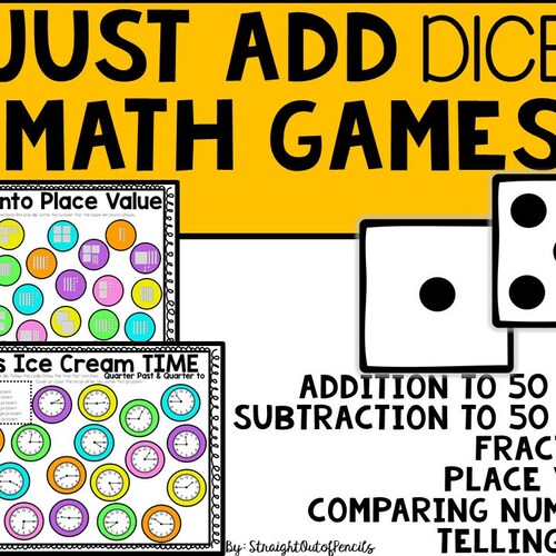 Math Games For Second And Third Grade Students Addition | Etsy Ireland