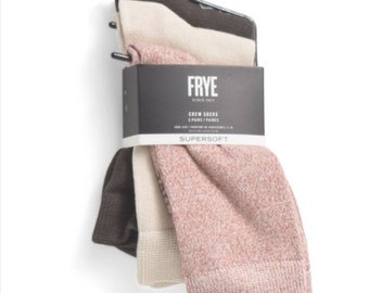 FRYE 3pk Super Soft Basic Marled Socks (For Women):  O/S (Shoe Size 5-10)