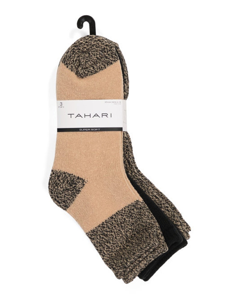 TAHARI 3pk Midi Marled Women's Socks Size 9-11 image 1