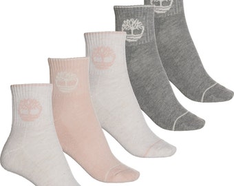 Tree of Life Timberland Statement Logo Venting Socks - 5-Pack, Quarter Crew(For Women) Size:  M (Shoe Size 6.5-9.5)