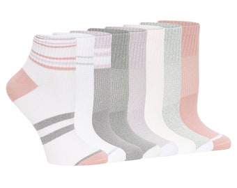 Lemon Ladies' Quarter Sock, 8-pair Super Soft Ankle Length