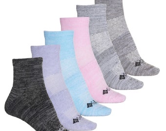 Columbia Sportswear Athletic Socks - 6-Pack, Quarter Crew (For Women) Size:  M (Shoe Size 4-10)