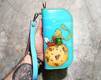 Little Prince Leather Women's Men's Long Wallet Phone Case
