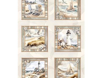 Coastal Escape 15023-70 Panel by Nicole DeCamp for Benartex