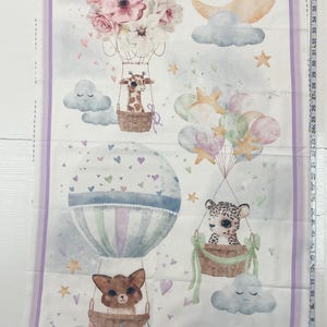 Celestial Animal Babies Fabric Quilt Panel #DDC11631 Michael Miller