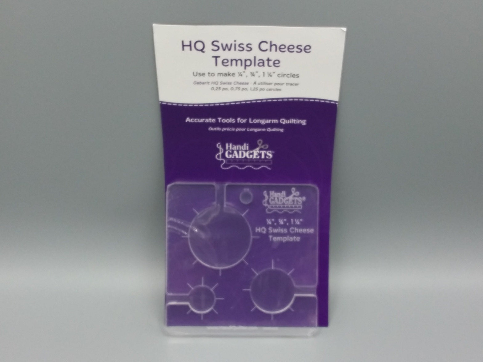 HQ Swiss Cheese Template Ruler for Quilting Handi Quilter 1/4 Inch Thick HQ Swiss Cheese Template Ruler for Quilting Handi Quilter 1/4 Inch Thick