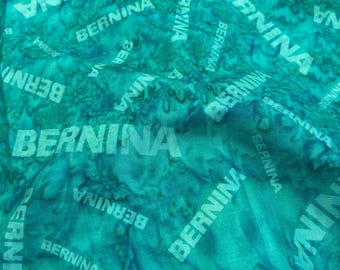 Bernina Toss Teal Bali Effects Red 100% Cotton Fabric #1670110B Benartex Traditions - 1 yard cut