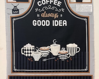 Coffee DIY Fabric Apron Panel
