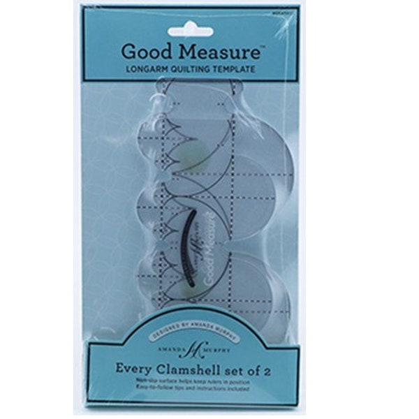 Clamshell Good Measure Longarm Quilting Template Ruler #GMAMECL