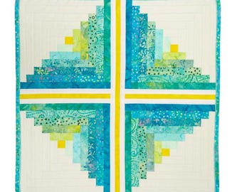 Northwoods Table Runner/Topper Quilt-As-You-Go Kit 4 blocks per pack - Quilt As You Go June Tailor printed batting