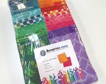 Happy Notes 2.5" Jelly Roll - Sugaridoo Studio for Benartex STHPPPK