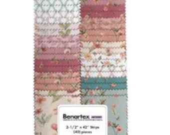 Garden of Affection 2.5" Jelly Roll - Kristen Brockman for Benartex STGAFPK