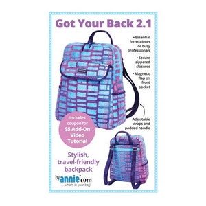 Got Your Back 2.1 by Annie Bag Pattern # PBA198
