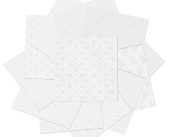Classic Keepsakes in White by Kanvas Studio for Benartex Jelly Roll STCKWPK