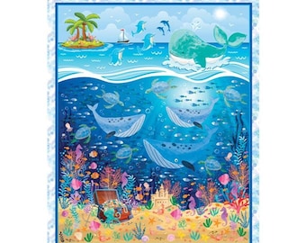 Swim With Me Kanvas Studio Ocean Fish Panel Multi