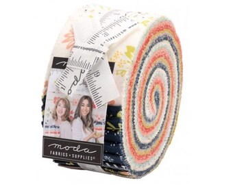 Happy Days Jelly Roll 2-1/2" Strip 100% Cotton Fabric Bundle 40 pc Moda Fabrics 37600JR